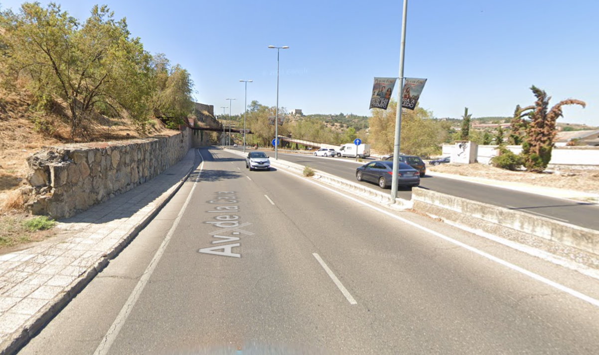 Avenida de la Cava, en Toledo, donde se ha producido el trágico accidente.