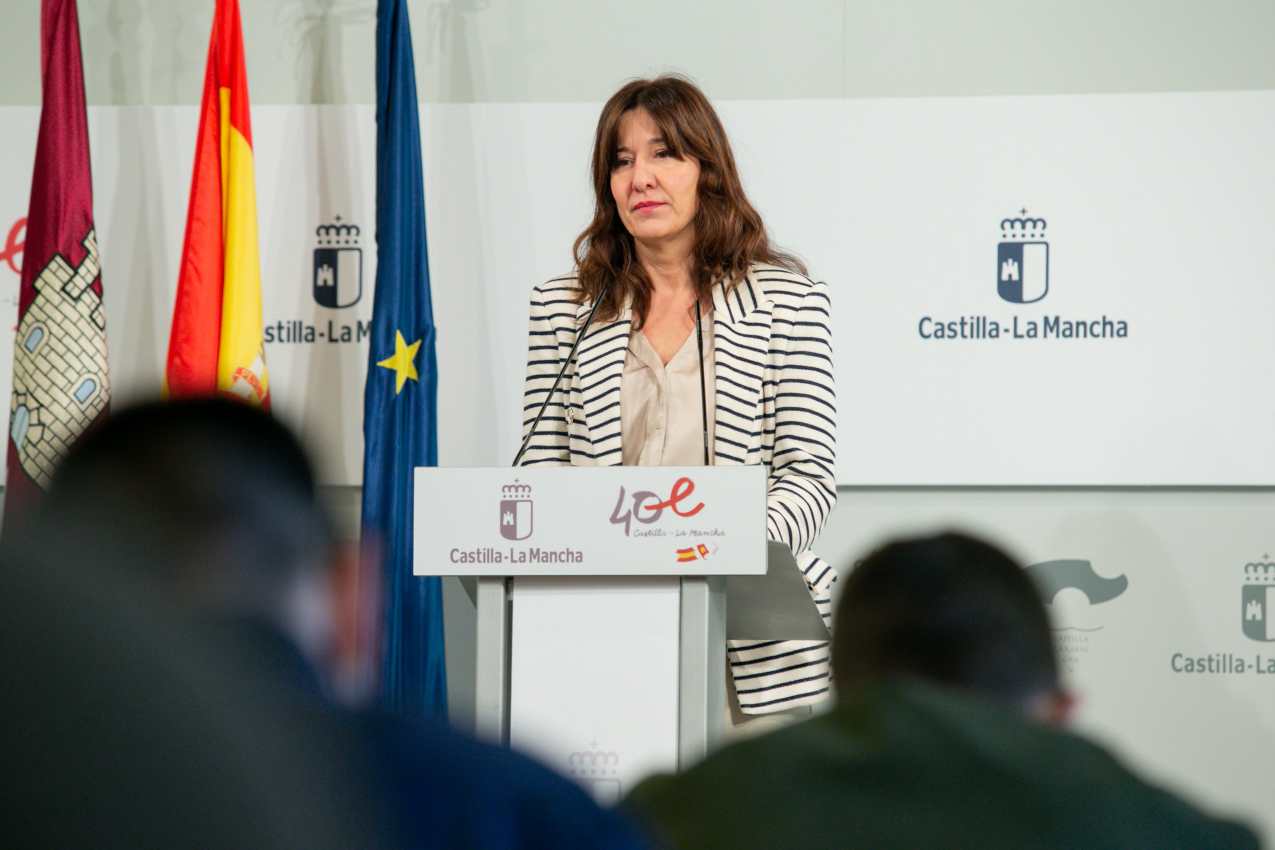 La portavoz del Gobierno de Castilla-La Mancha, Blanca Fernández.