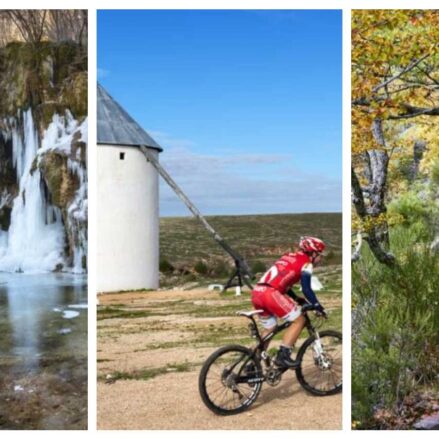 Nacimiento del río Cuervo, Molinos de Campo de Criptana y Hayedo de Tejera Negra. Fotos: Turismo Castilla-La Mancha / David Blázquez.