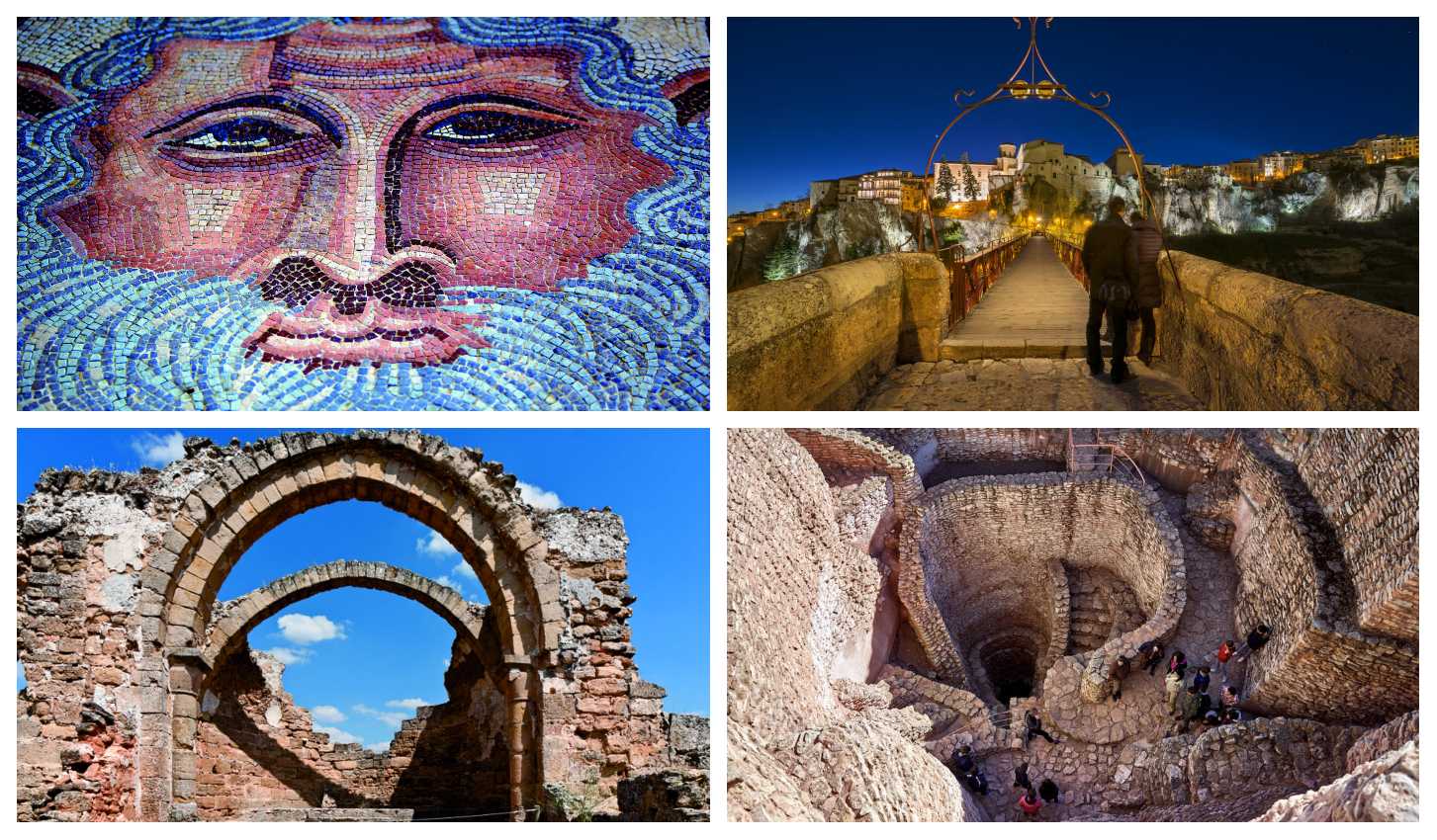 Yacimiento de Carranque, casco antiguo de Cuenca, Recópolis y Motilla de Azuer. © Turismo de Castilla-La Mancha / David Blázquez.