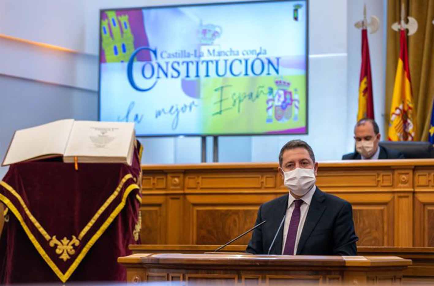 El presidente de CLM, Emiliano García-Page, en el acto del Día de la Constitución (EP, foto de archivo).