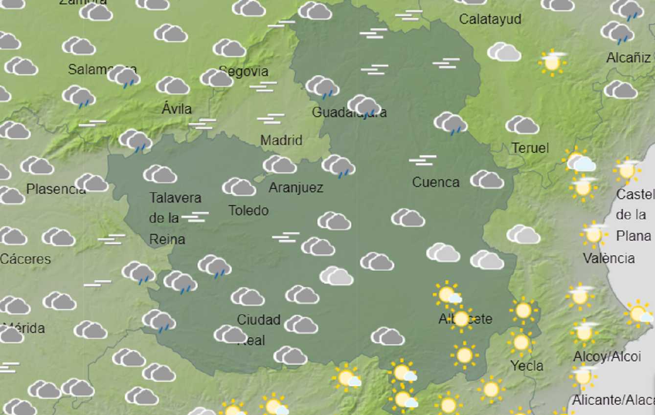 Previsiones de Aemet para hoy, martes 7 de diciembre.