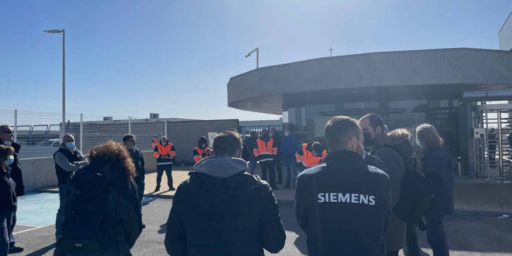 Asamblea de la plantilla de Siemens en la planta de Airbus-Illescas.