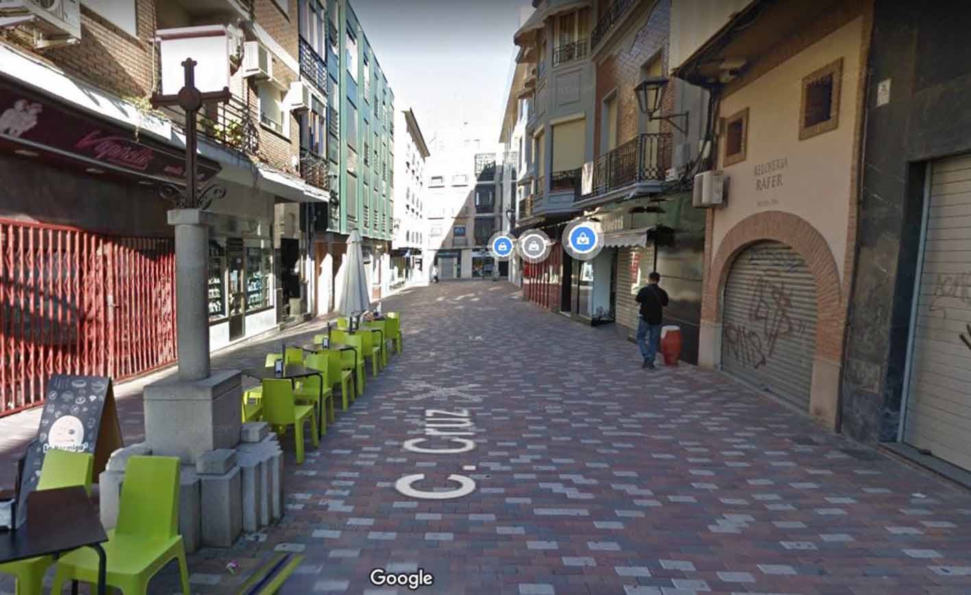 Detenido por maltratar a su esposa en la calle Cruz de Ciudad Real. Foto: Google Maps.