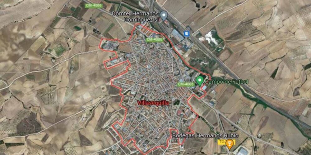 Accidente de caza en el término de Villasequilla (Toledo). Imagen: Google Maps.