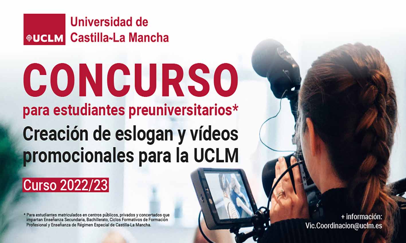 Cartel del concurso de vídeos convocado por la UCLM