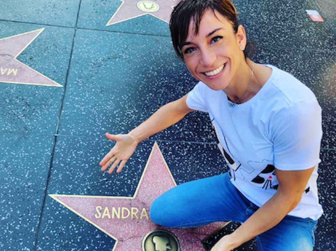 Sandra Sánchez, "en el salón de la fama" de Hollywood.