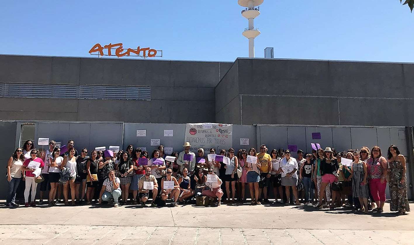 Jornada anterior de paro en Atento Toledo.