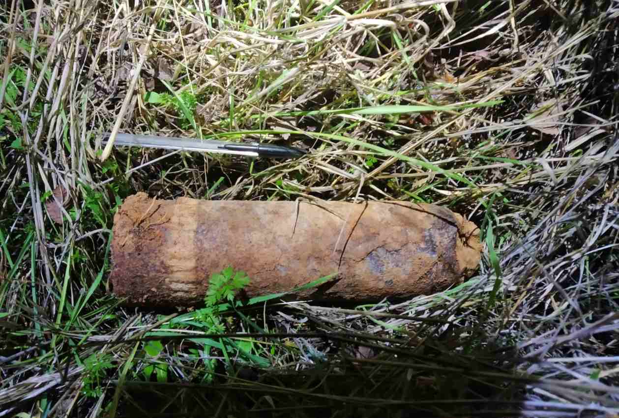 Imagen del artefacto de la Guerra Civil encontrado en Valdearenas.