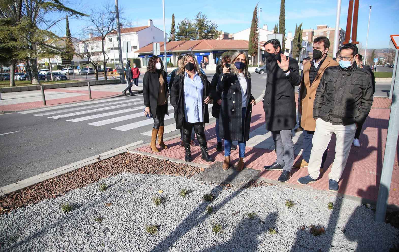 Visita a las obras de la calle Río Guadarrama.