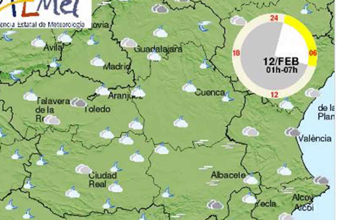 Muy poca probabilidad de lluvias hoy sábado en CLM.