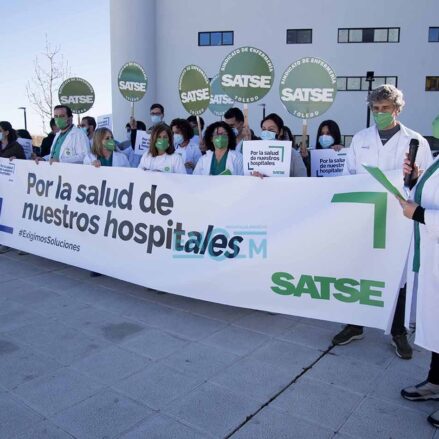 Concentración en el Hospital Universitario de Toledo.