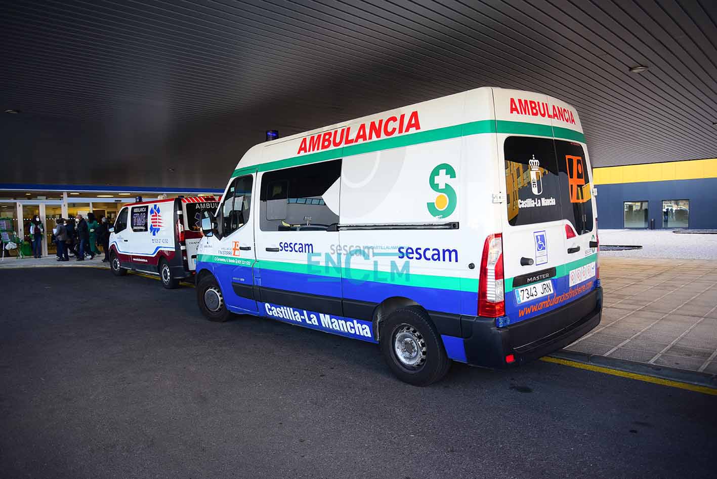 Una ambulancia del Sescam. Foto: Rebeca Arango.