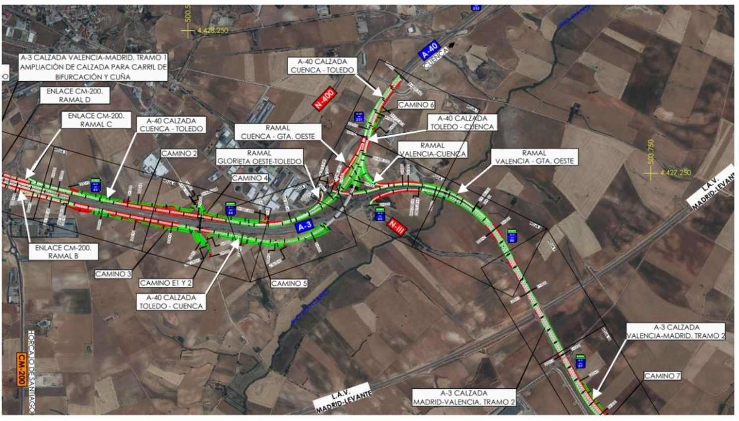 Así será el nuevo enlace entre la A-3 y la A-40.