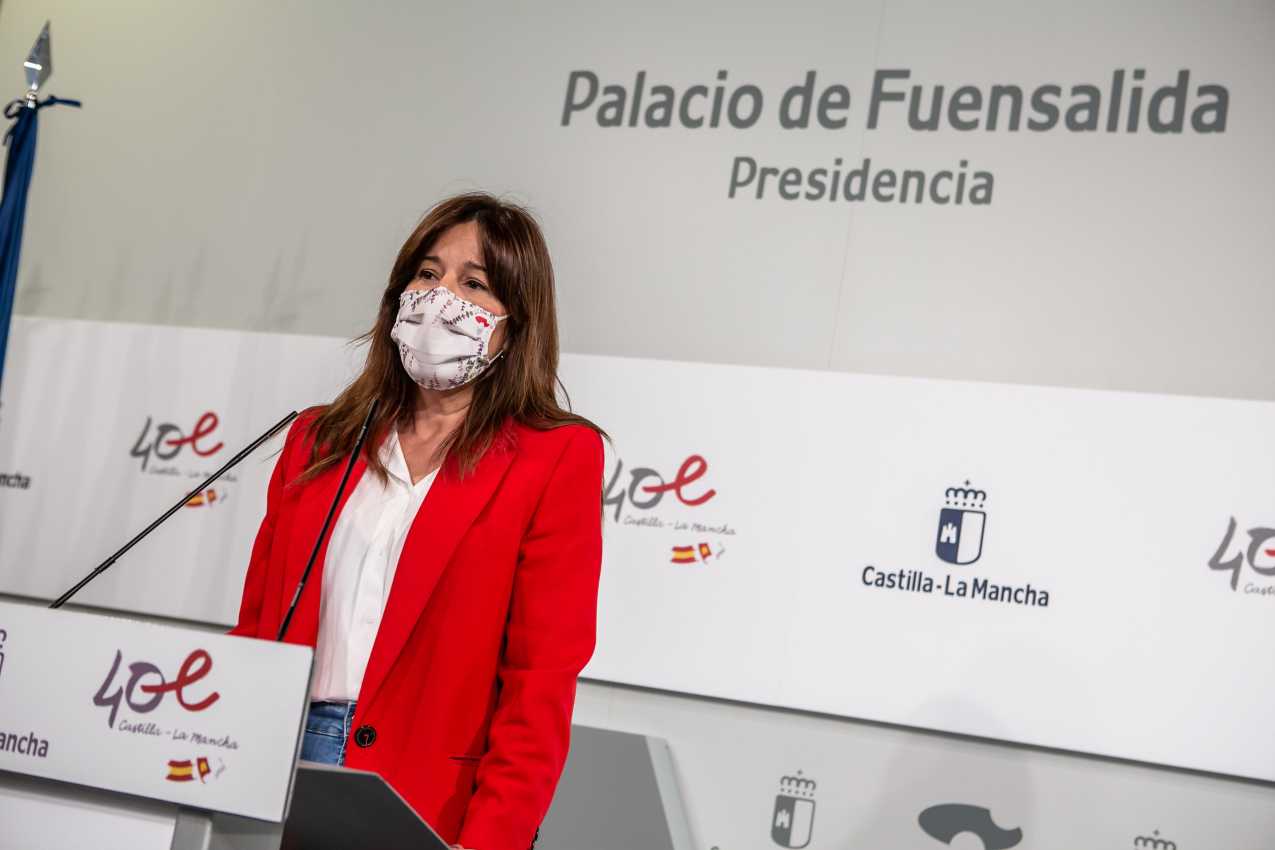 La portavoz del Gobierno de Castilla-La Mancha, Blanca Fernández, en una imagen de archivo.