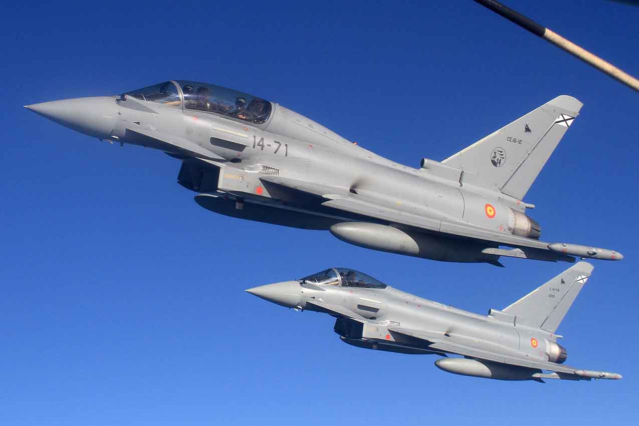 Eurofighter del Ejército del Aire Español. Foto: Ministerio de Defensa.