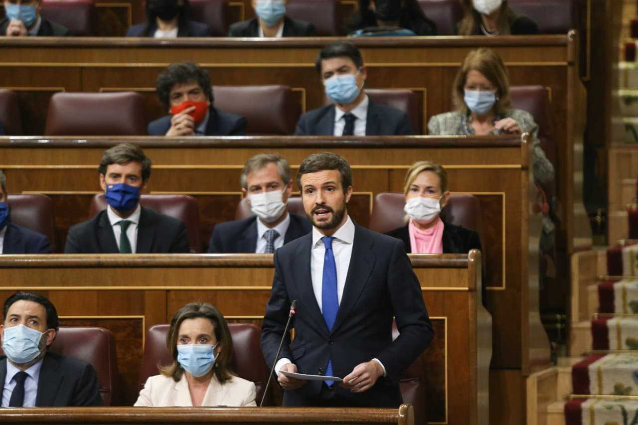 Pablo Casado durante su última intervención en el Congreso.