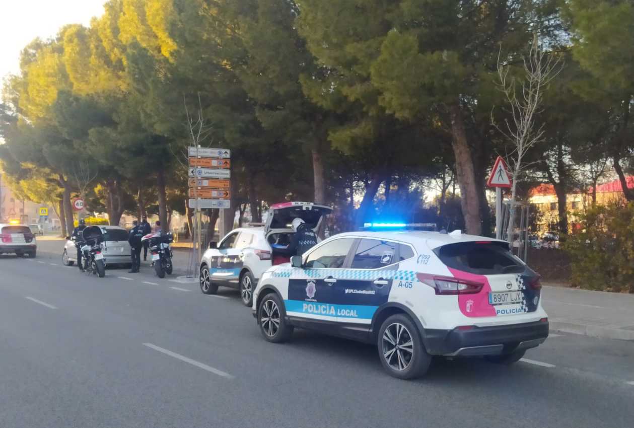 Imagen de archivo de un control de la Policía Local de Ciudad Real.