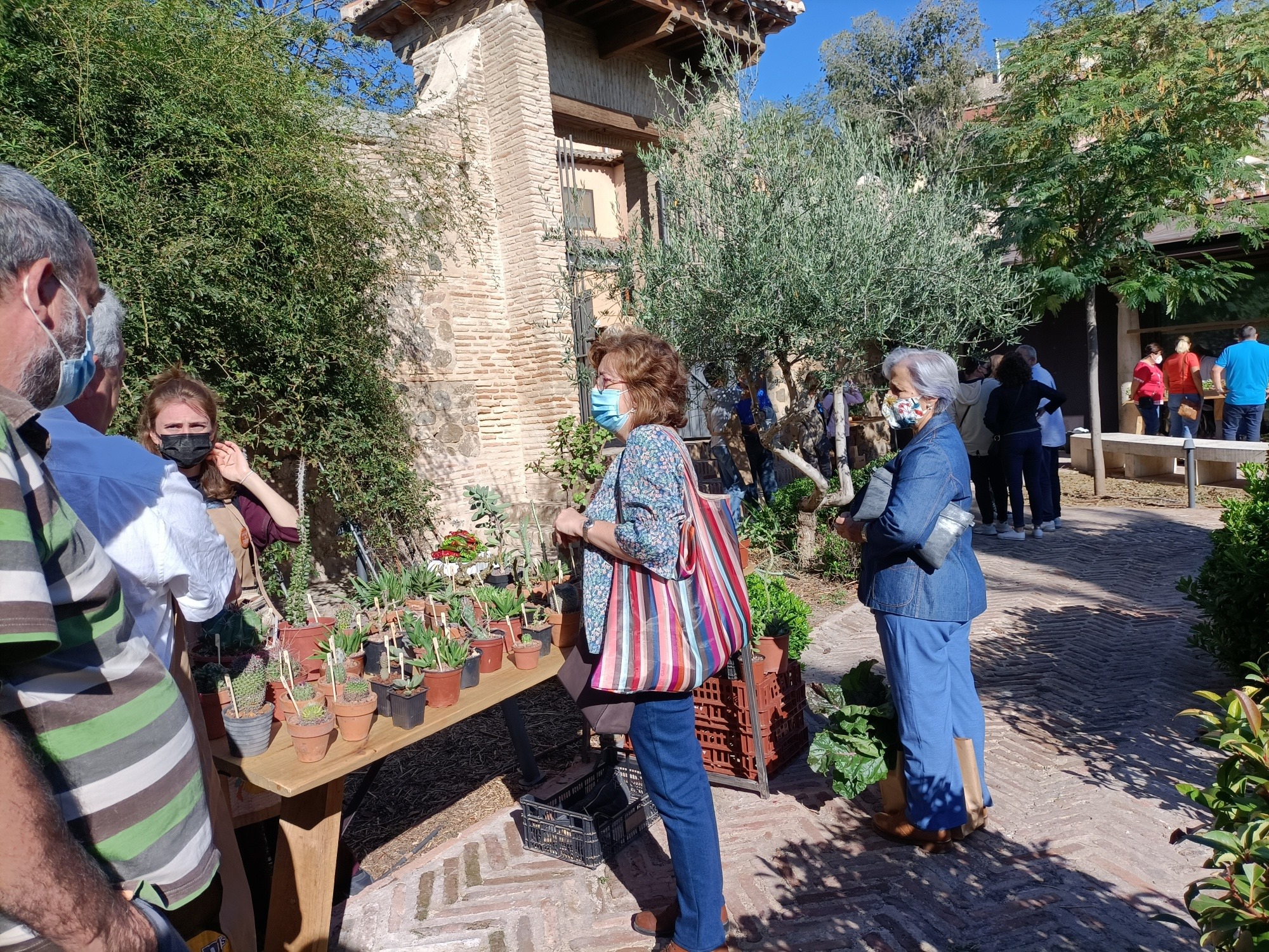 El jardín de San Lucas, lugar emblemático donde se celebra el Mercado de las Flores.