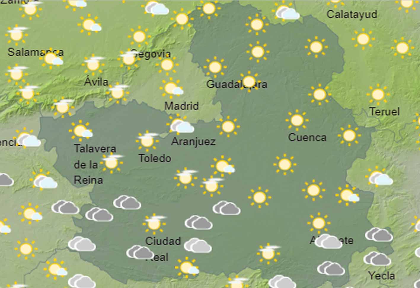 Más riesgo de nieve en CLM