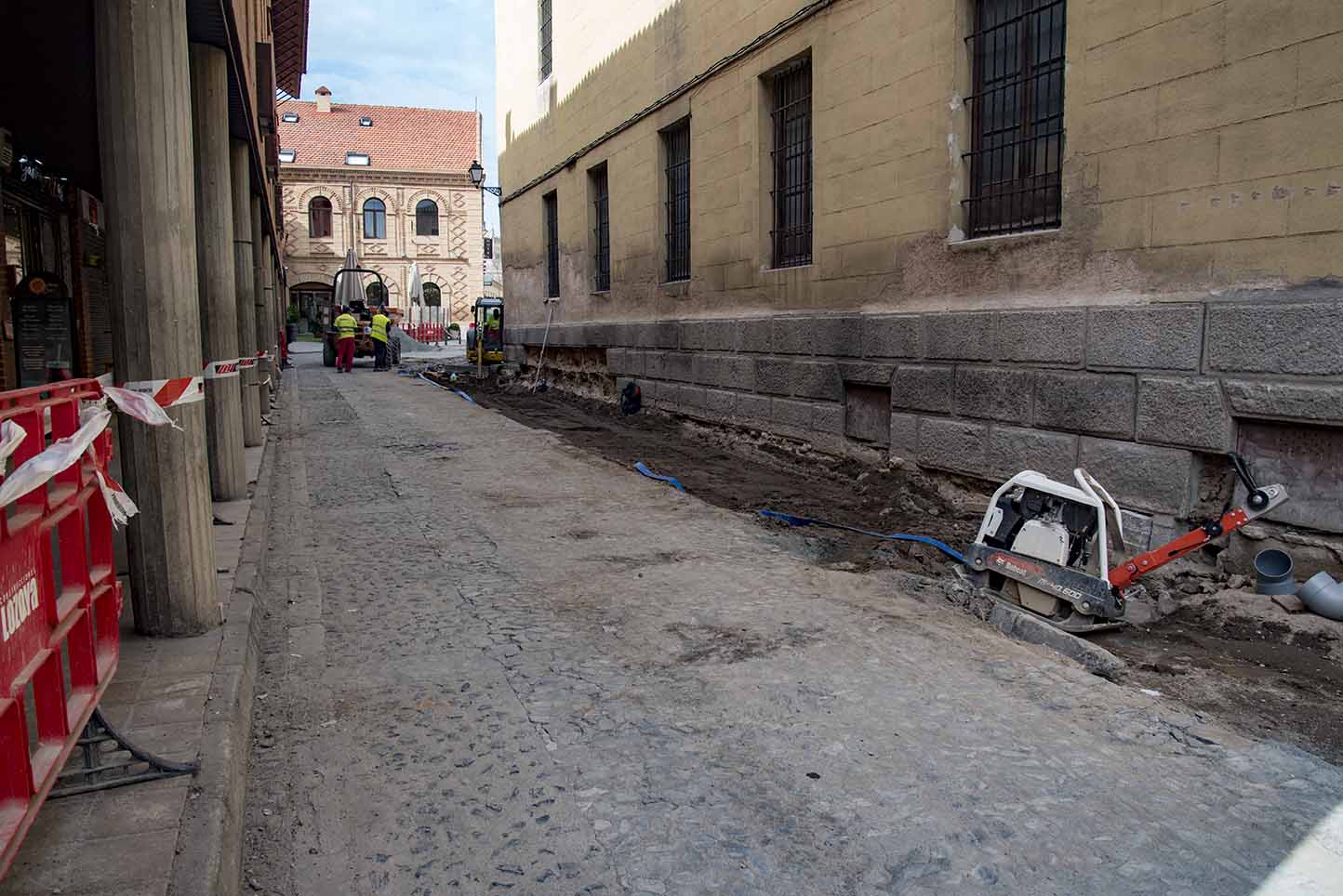 El tramo entre Victorio Macho y la plaza de Barrio Nuevo entra en la nueva fase. Foto: Rebeca Arango.