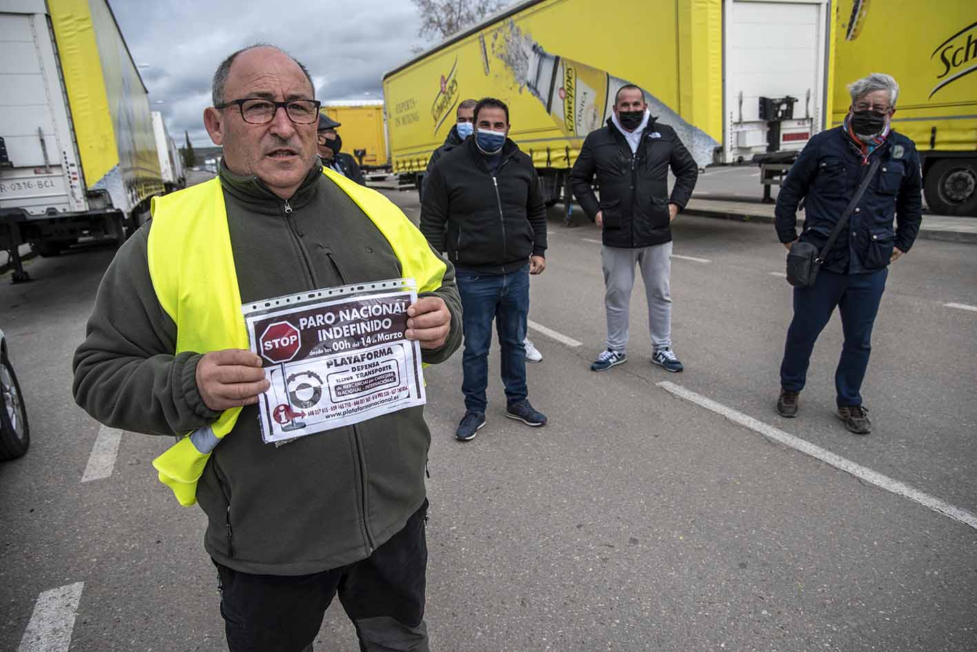 Transportistas en Toledo. EFE/Ismael Herrero