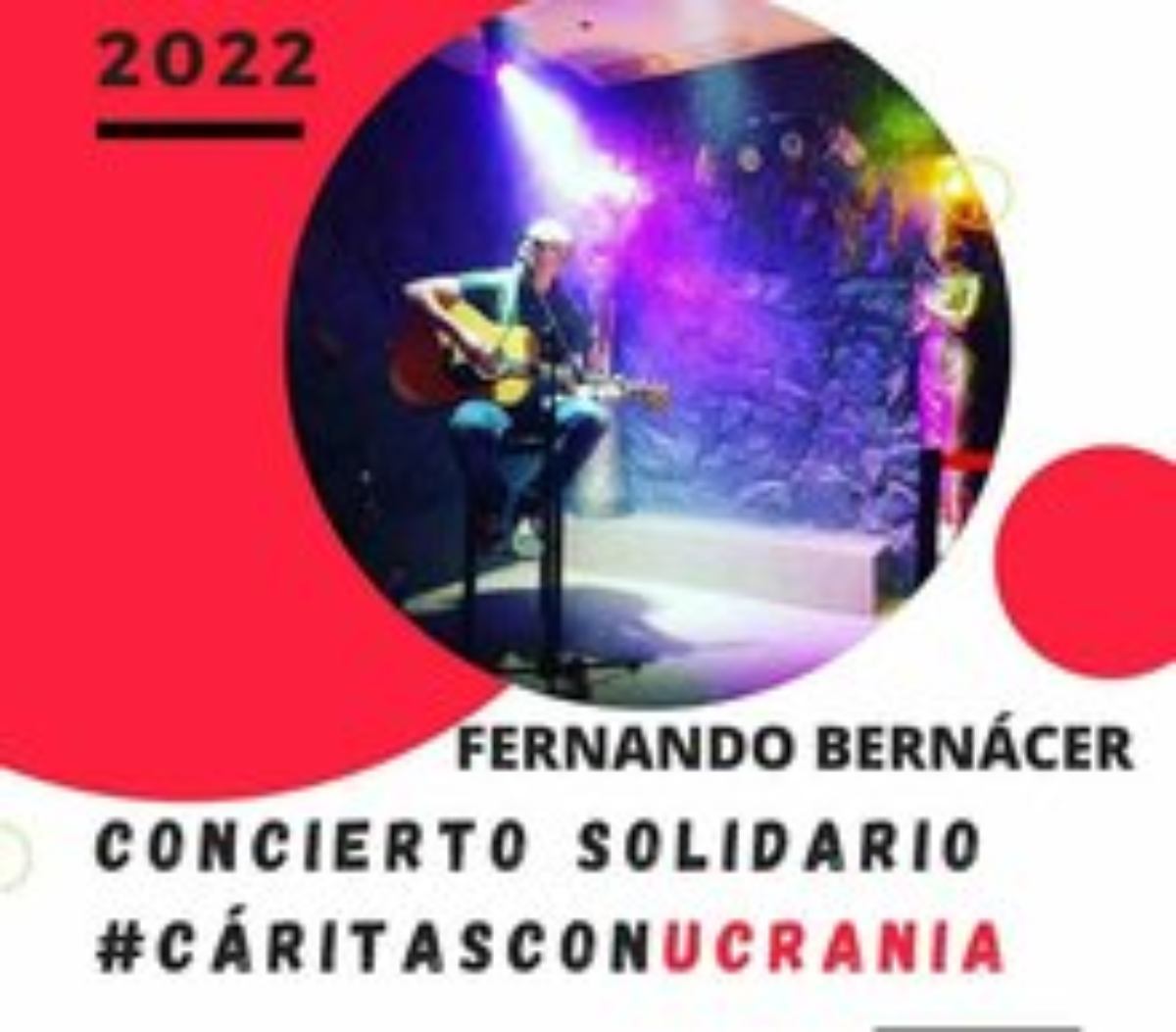 Cartel del concierto solidario #CáritasUcrania.