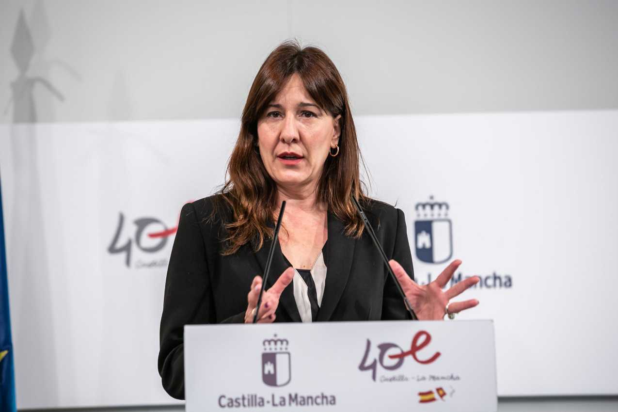 La portavoz del Gobierno de Castilla-La Mancha, Blanca Fernández.