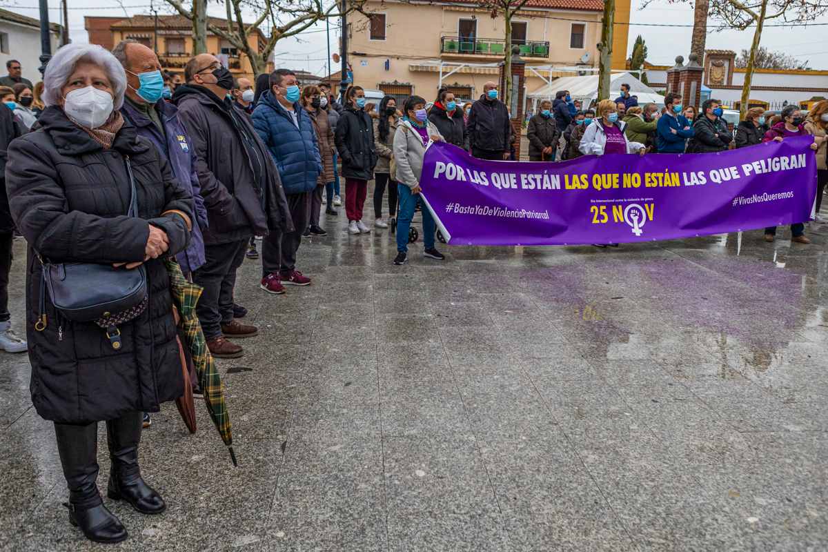 Concentración en Burujón. Foto: EFE/Ángeles Visdómine