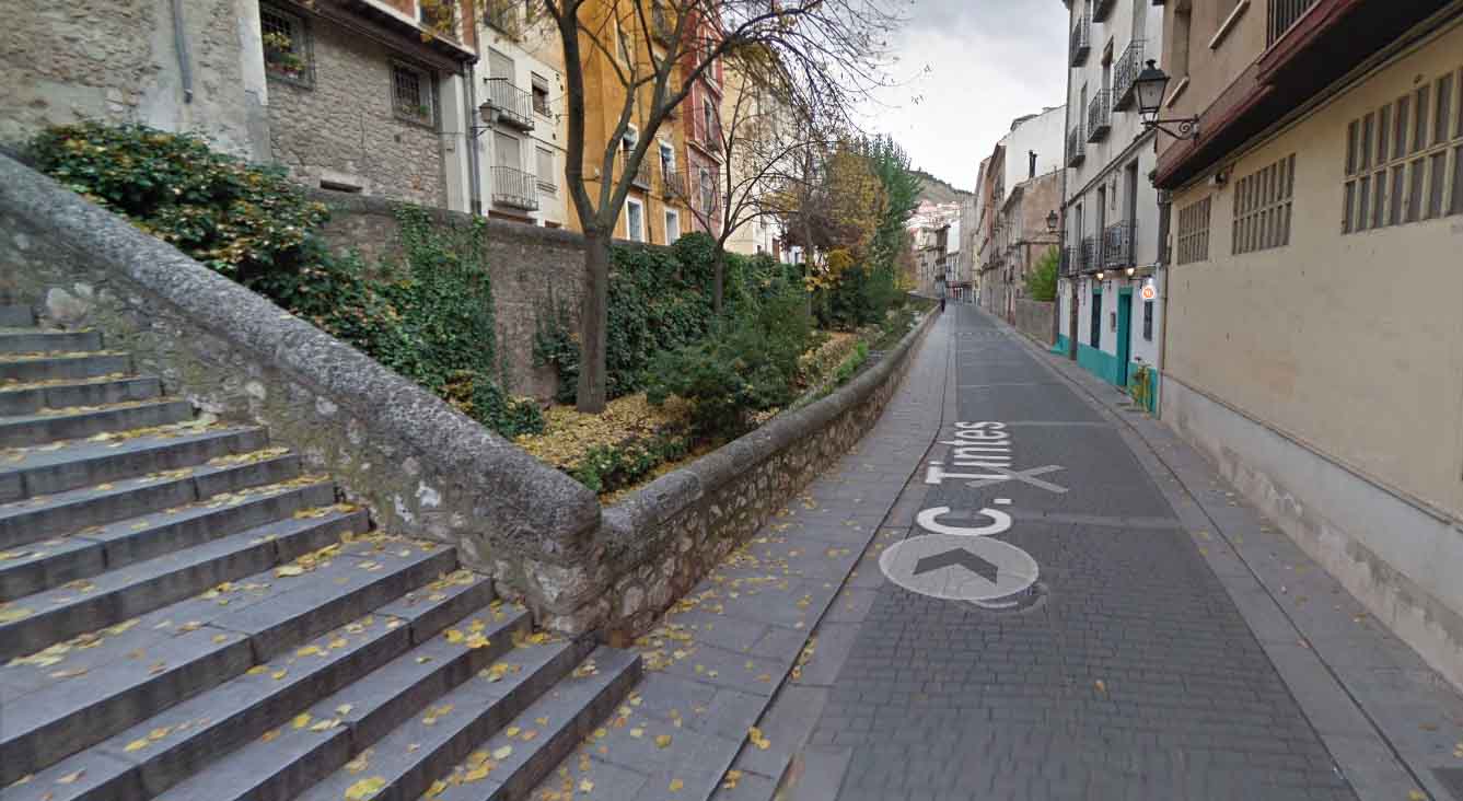 Calle los Tintes, en Cuenca.