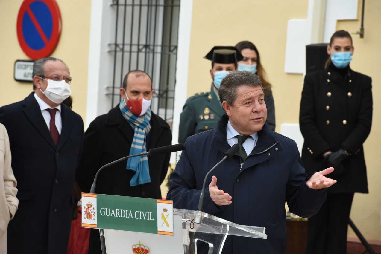 Emiliano García-Page, en la inauguración de la rehabilitación en Mondéjar.