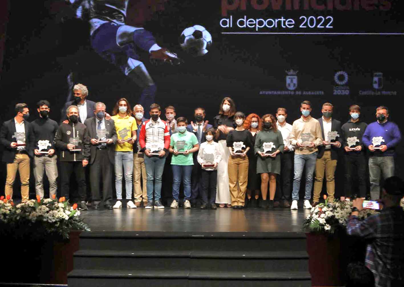 Foto de familia de los Premios Provinciales del Deporte de Albacete.