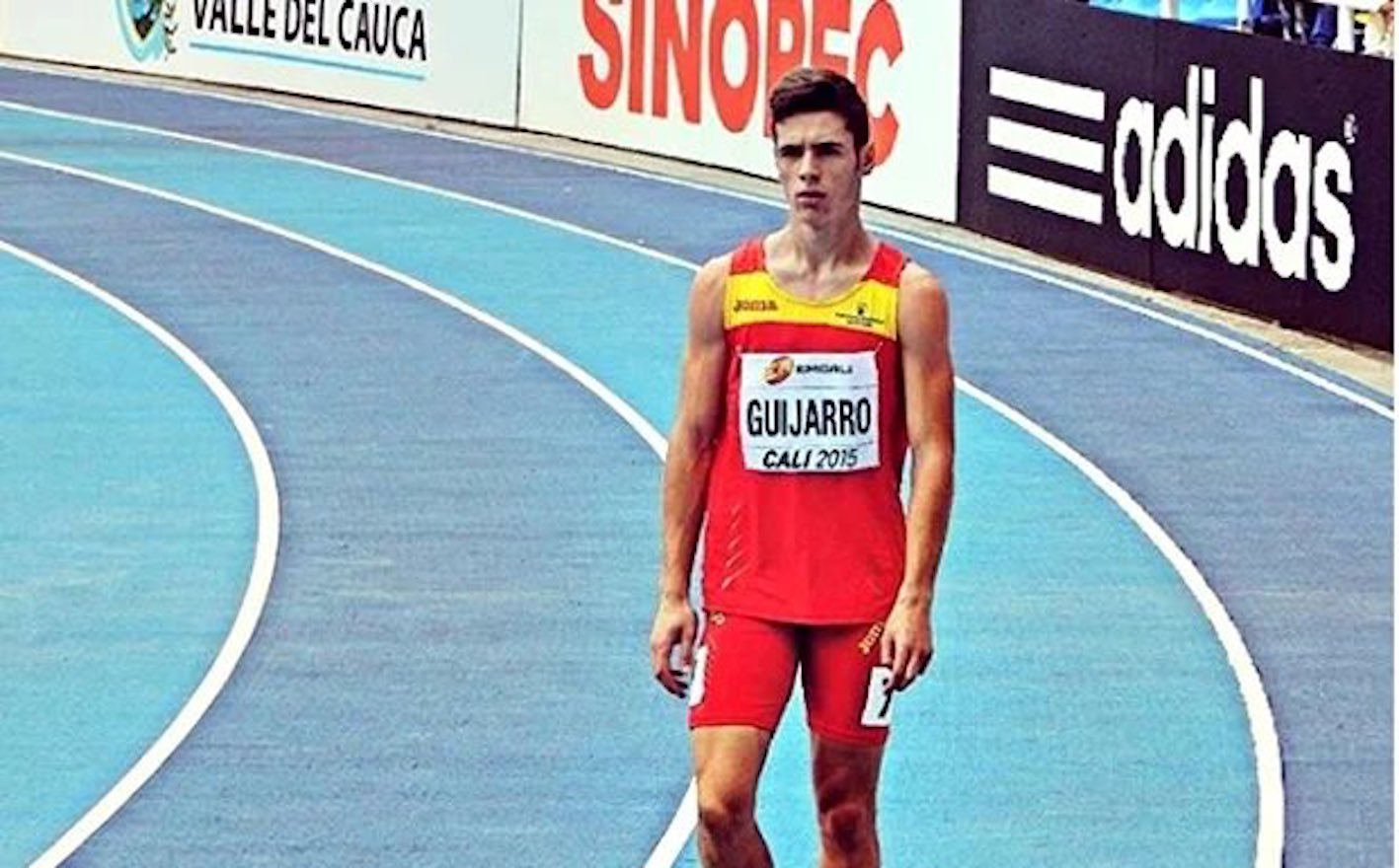 Manuel Gujarro, atleta de Villarrobledo (foto subida de la cuenta de Twitter de Emiliano García-Page).