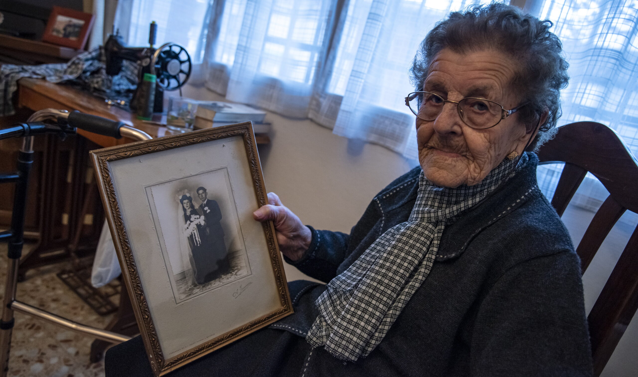 Filomena Martín, a sus  98 años, un claro ejemplo de lo que es la superación. Foto: EFE/Ismael Herrero.