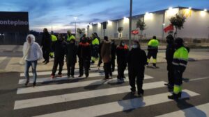 Piquetes en los paros de la huelga de logística en Guadalajara