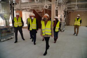 Rosa Ana Rodríguez visita obras del edificio anexo IES José Luis Sampedro