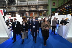Alberto Rojo, Patricia Franco, Marisol García y José Luis Vega en Feria Logistic Spain