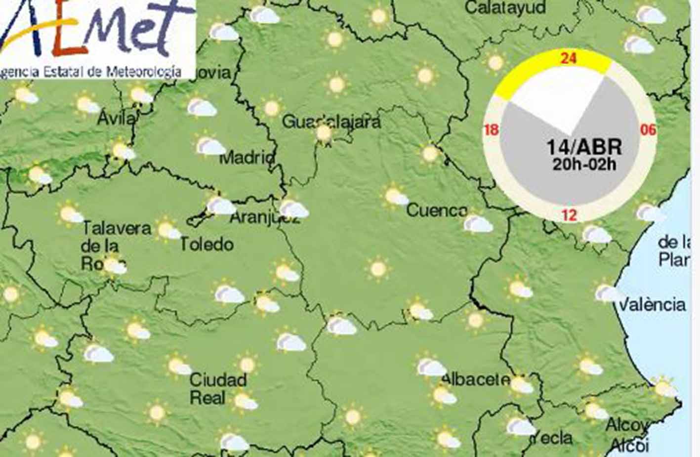 La previsión de la Aemet para el Viernes Santo en CLM: buenas noticias.