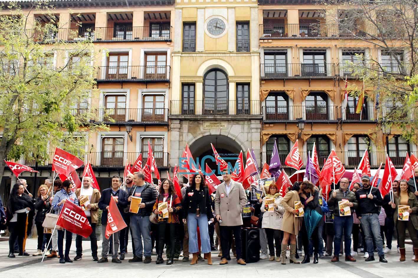 Concentración en Toledo para pedir medidas ante la siniestralidad laboral.