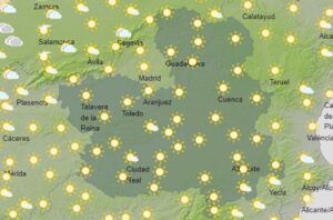 Mapa tiempo Castilla-Mancha subida temperaturas y sol