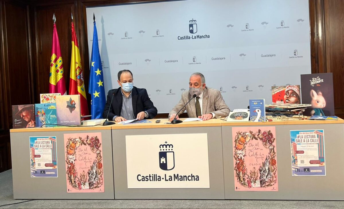 Ángel Fernández Montes y Jorge Gómez. Presentación de actividades Día del Libro Guadalajara