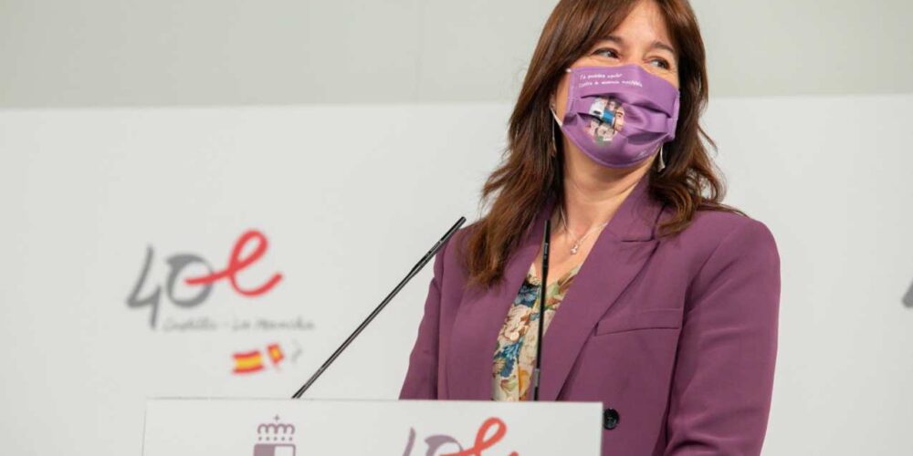 La portavoz del Gobierno de Castilla-La Mancha, Blanca Fernández.