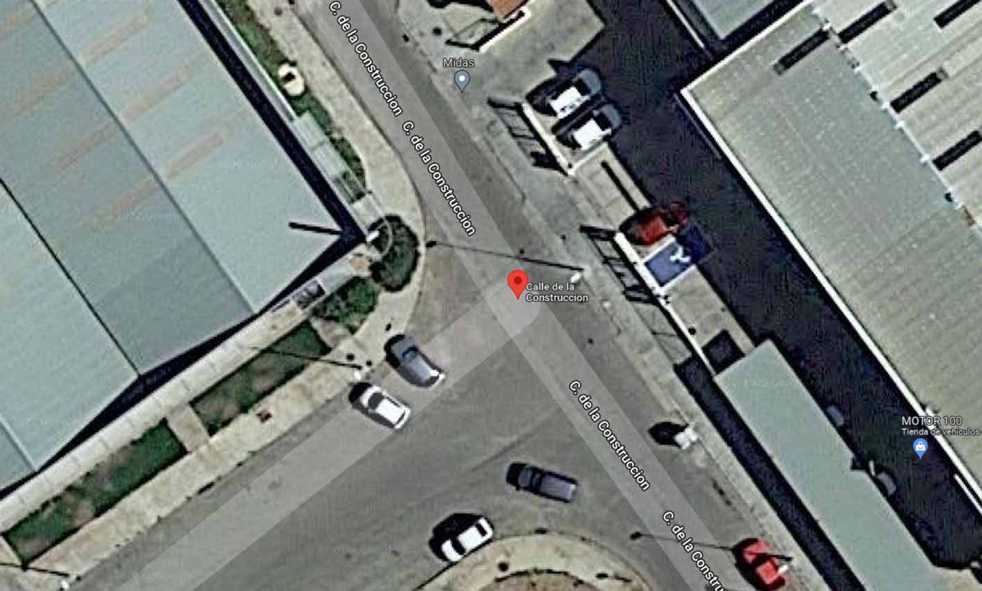 Calle Construcción, donde hubo un accidente laboral en Alcázar de San Juan. Imagen: Google Maps.