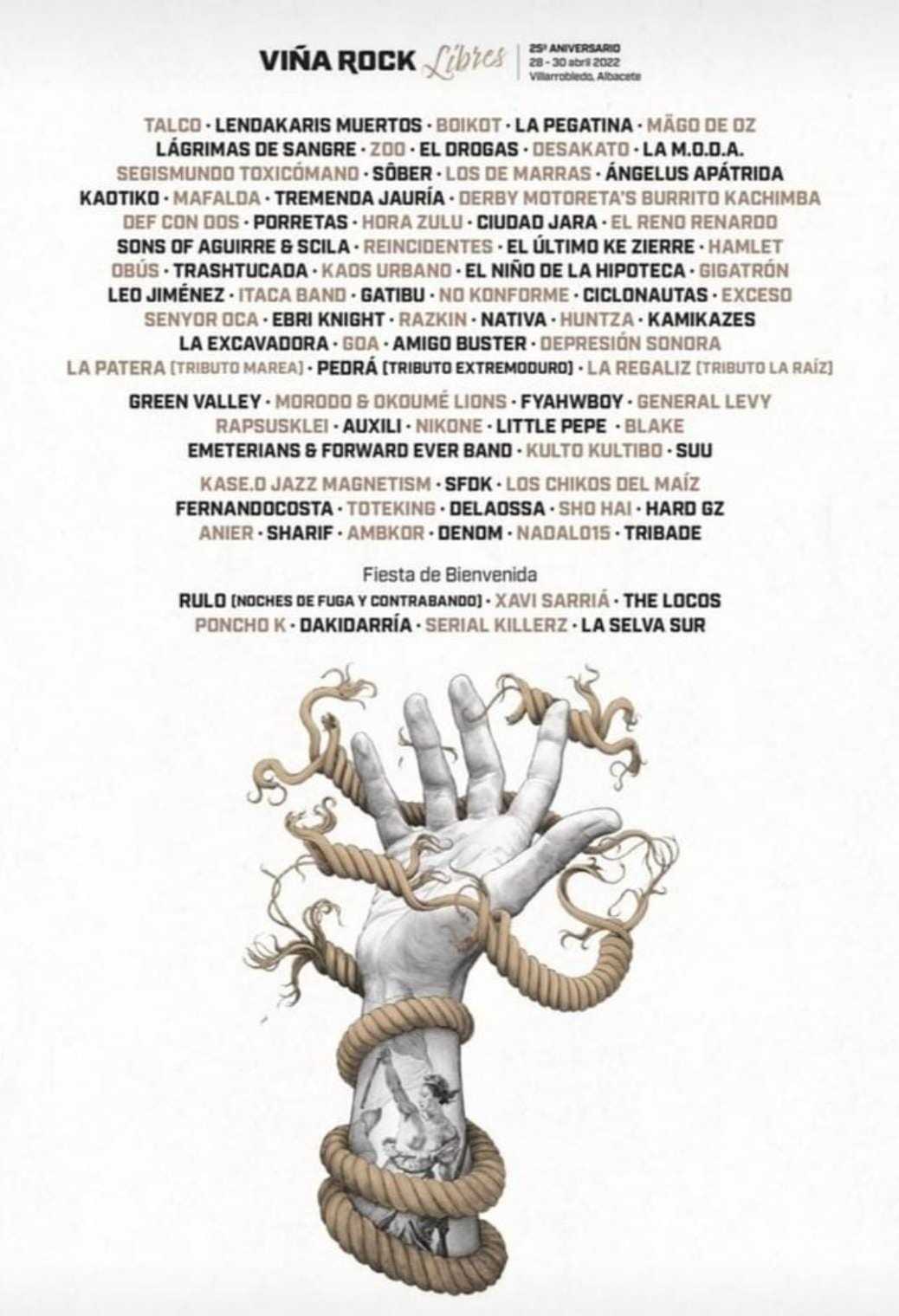 Cartel completo del Viña Rock 2022.