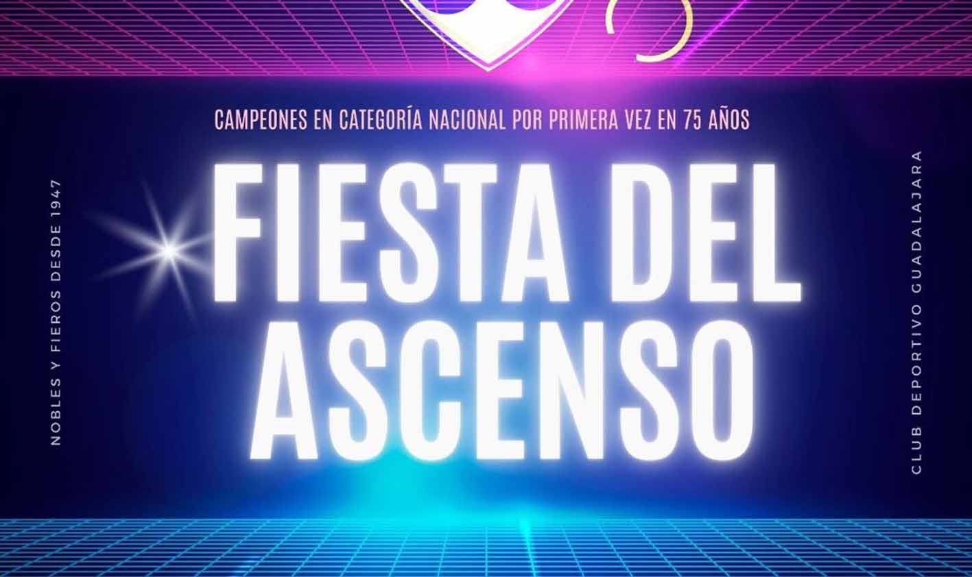 Gran fiesta del ascenso del Deportivo Guadalajara.