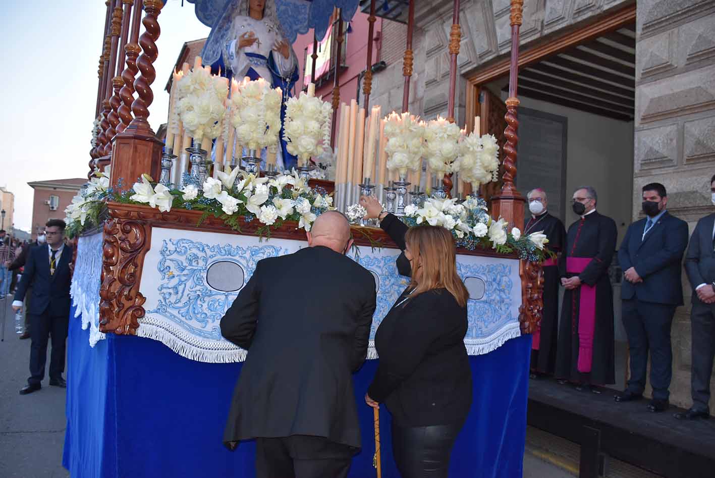 Uno de los pasos de la procesión talaverana.