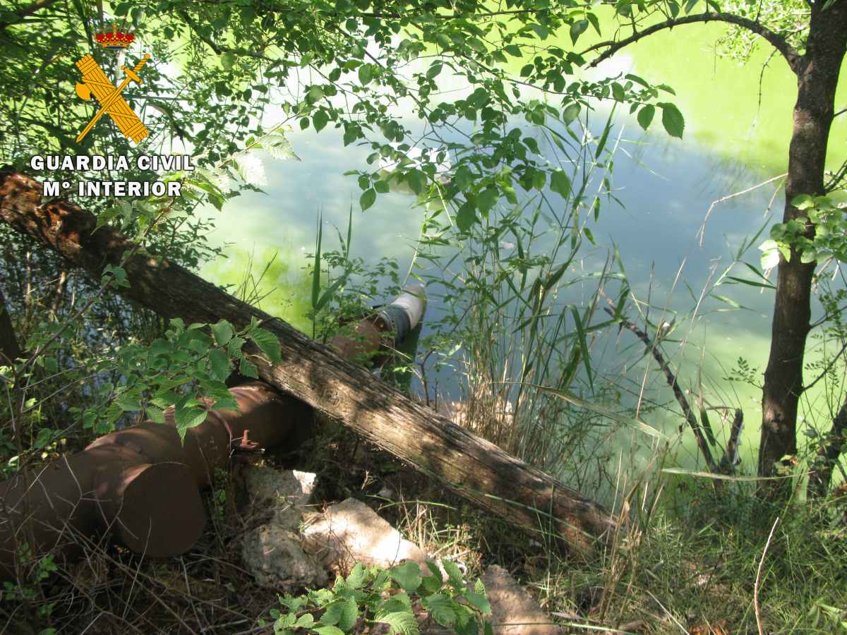 Así se extraía agua del Guadiana.