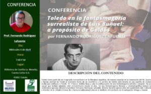 Cartel de la conferencia sobre el imaginario de Toledo en la literatura.