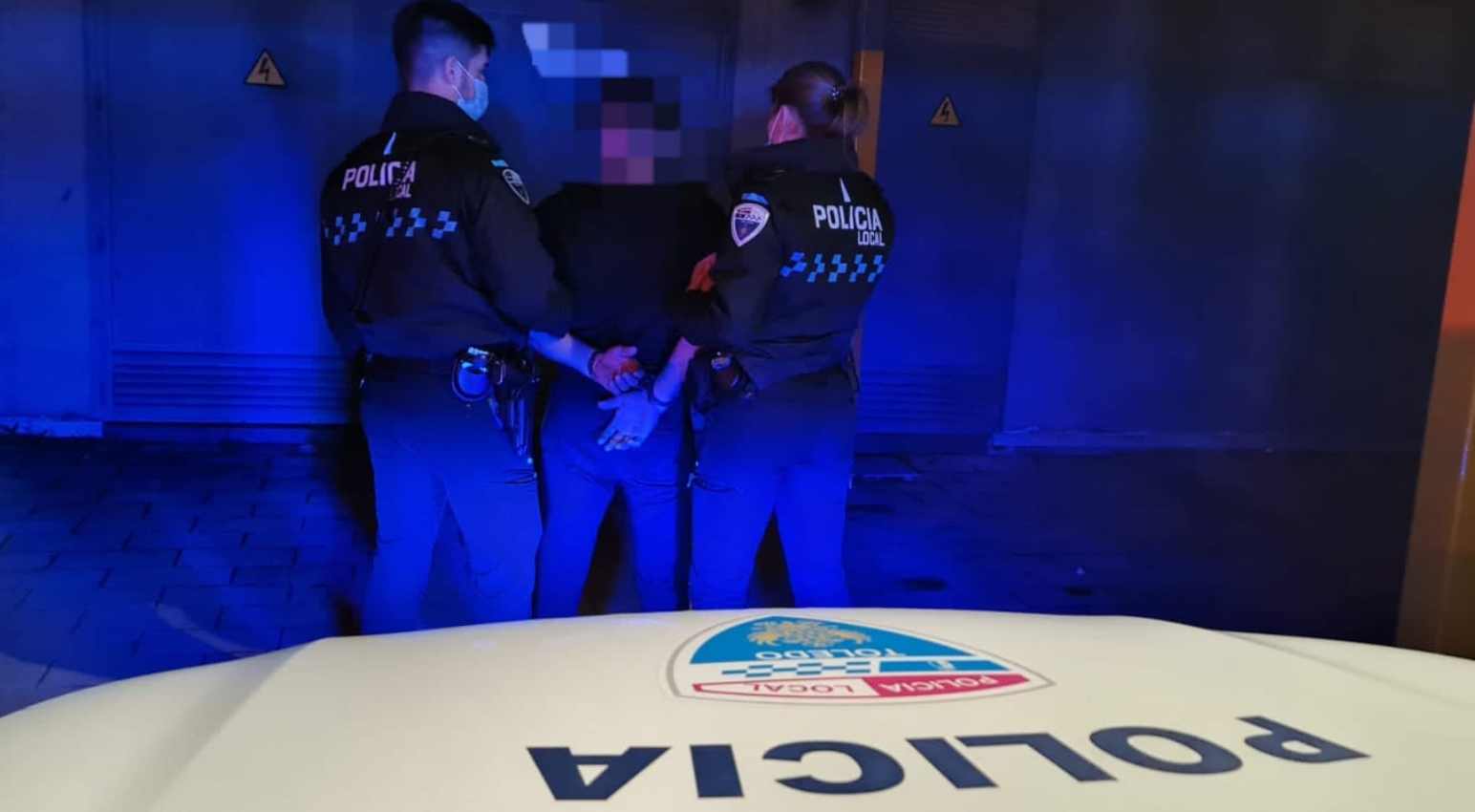 Imagen de la detención por parte de la Policía Local de Toledo.