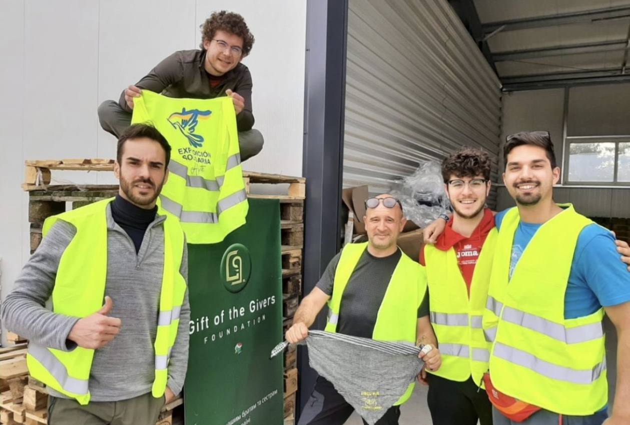 Voluntarios de la Expedición Solidaria de Albacete en Ucrania.